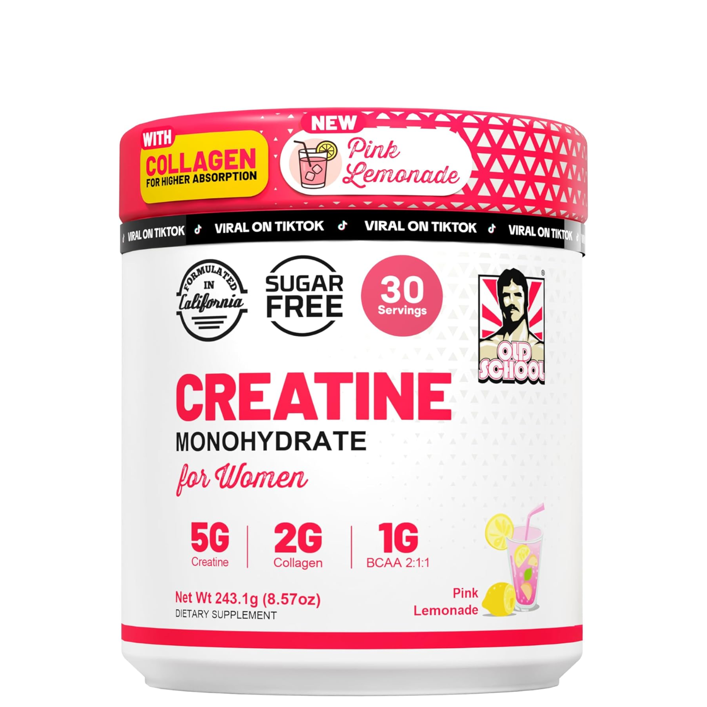 Women's Creatine Powder – Pink Lemonade Flavor