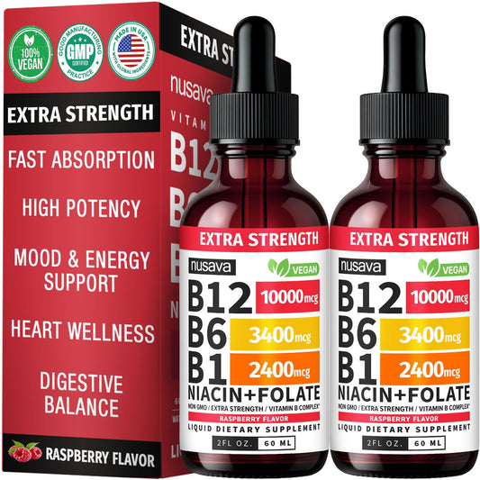 Vitamin B12 & B6 Liquid Drops – 5000mcg Sublingual Formula